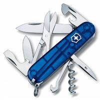 Офицерский нож Climber 91, прозрачный синий