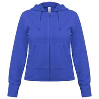 Толстовка женская Hooded Full Zip ярко-синяя, размер XS