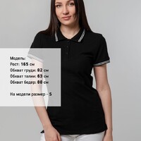 Фото товара Рубашка поло женская Virma Stripes Lady, черная, размер S