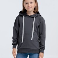 Фото товара Толстовка с капюшоном детская Kirenga Kids, темно-серая (графит), 12 лет