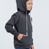 Фото товара Толстовка с капюшоном детская Kirenga Kids, темно-серая (графит), 12 лет