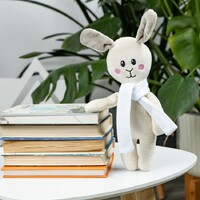 Фото товара Мягкая игрушка Beastie Toys, заяц с белым шарфом
