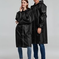 Фото товара Дождевик со светоотражающими элементами Rainman Blink, черный, размер XS