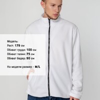 Фото товара Куртка флисовая унисекс Manakin, белая, размер XS/S