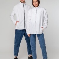 Фото товара Куртка флисовая унисекс Manakin, белая, размер XS/S