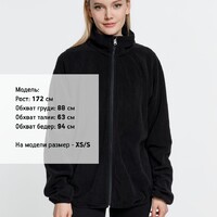 Фото товара Куртка флисовая унисекс Fliska, черная, размер M/L