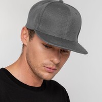 Фото товара Бейсболка Snapback с прямым козырьком, серая