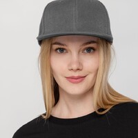 Фото товара Бейсболка Snapback с прямым козырьком, серая