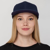 Фото товара Бейсболка Snapback с прямым козырьком, темно-синяя