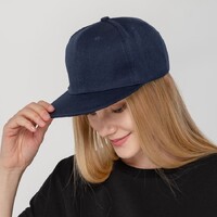 Фото товара Бейсболка Snapback с прямым козырьком, темно-синяя