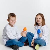 Фото товара Детская бутылка для воды Nimble, оранжевая