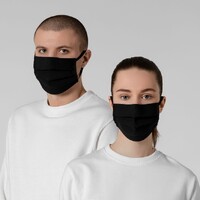 Фото товара Маска гигиеническая Respire, двухслойная, немедицинская, черная, размер М
