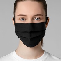 Фото товара Маска гигиеническая Respire, двухслойная, немедицинская, черная, размер М