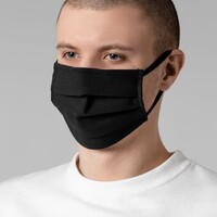 Фото товара Маска гигиеническая Respire, двухслойная, немедицинская, черная, размер М
