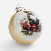 Фото товара Елочный шар Finery Matt, 8 см, матовый золотистый