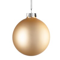 Фото товара Елочный шар Finery Matt, 10 см, матовый золотистый