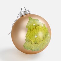 Фото товара Елочный шар Finery Matt, 10 см, матовый золотистый