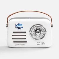 Фото товара Bluetooth-колонка с радио Retronica, белая