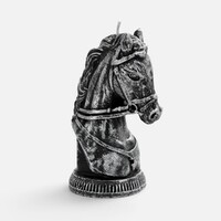Фото товара Свеча фигурная «Бюст лошади», серебристая