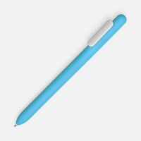 Фото товара Ручка шариковая Swiper Soft Touch, голубая с белым