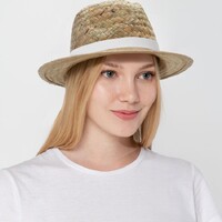 Фото товара Шляпа Daydream, бежевая с белой лентой