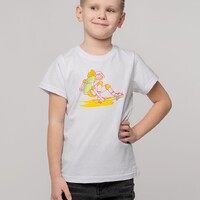 Фото товара Футболка детская Skateboard, белая, 6 лет