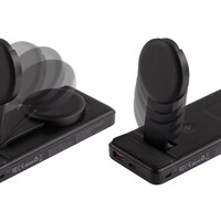Фото товара Беспроводная зарядная (20W/15W) станция-пауэрбэнк "Slider" 10000 mAh для смартфонов, наушников, часов, с подвижным зарядным блоком