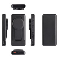 Фото товара Беспроводная зарядная (20W/15W) станция-пауэрбэнк "Slider" 10000 mAh для смартфонов, наушников, часов, с подвижным зарядным блоком