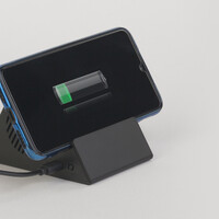 Фото товара Bluetooth колонка-подставка "Rock" 3Вт с беспроводным зарядным устройством и подсветкой логотипа