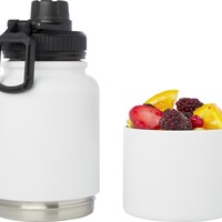 Фото товара Dupeca бутылка-термос для воды из нержавеющей стали, сертифицированной по стандарту RCS, объемом 840 мл - Белый
