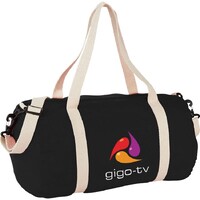 Фото товара Хлопковая сумка Barrel Duffel, черный/бежевый