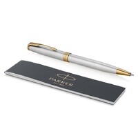 Фото товара Ручка шариковая «Parker Sonnet Core Stainless Steel GT», серебристый/золотистый