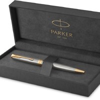 Фото товара Ручка шариковая «Parker Sonnet Core Stainless Steel GT», серебристый/золотистый
