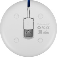 Фото товара Беспроводное зарядное устройство со встроенным кабелем 2-в-1 "Disc", синий