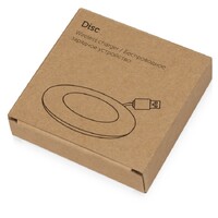 Фото товара Беспроводное зарядное устройство со встроенным кабелем 2-в-1 "Disc", синий