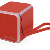 Фото товара Портативная колонка «Cube» с подсветкой, красный