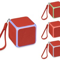 Фото товара Портативная колонка «Cube» с подсветкой, красный