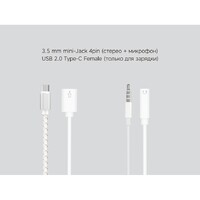 Фото товара Rombica Type-C Adapter 3.5C, белый