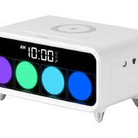 Фото товара Часы с беспроводным зарядным устройством Rombica Timebox 1, белый