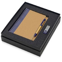 Фото товара Подарочный набор Essentials с флешкой и блокнотом А5 с ручкой, синий