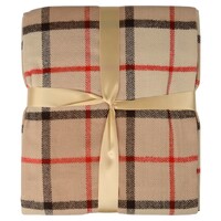 Фото товара Плед акриловый в клетку Tartan, бежевый