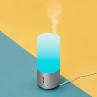 Фото товара Увлажнитель воздуха с подсветкой "Breathe", белый/серебристый