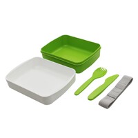 Фото товара Ланч-бокс Lunch Green Line со столовыми приборами (салатовый)