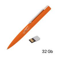 Фото товара Ручка шариковая "Callisto" с флеш-картой 32Gb, покрытие soft touch