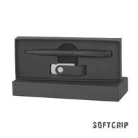 Фото товара Набор ручка + флеш-карта 16 Гб в футляре, покрытие softgrip
