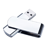 Фото товара USB-флешка металлическая поворотная на 64 ГБ 3.0, глянец