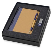 Фото товара Подарочный набор Essentials с флешкой и блокнотом А5 с ручкой, синий