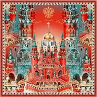 Фото товара Платок "Кремль - Москва - Фаберже"